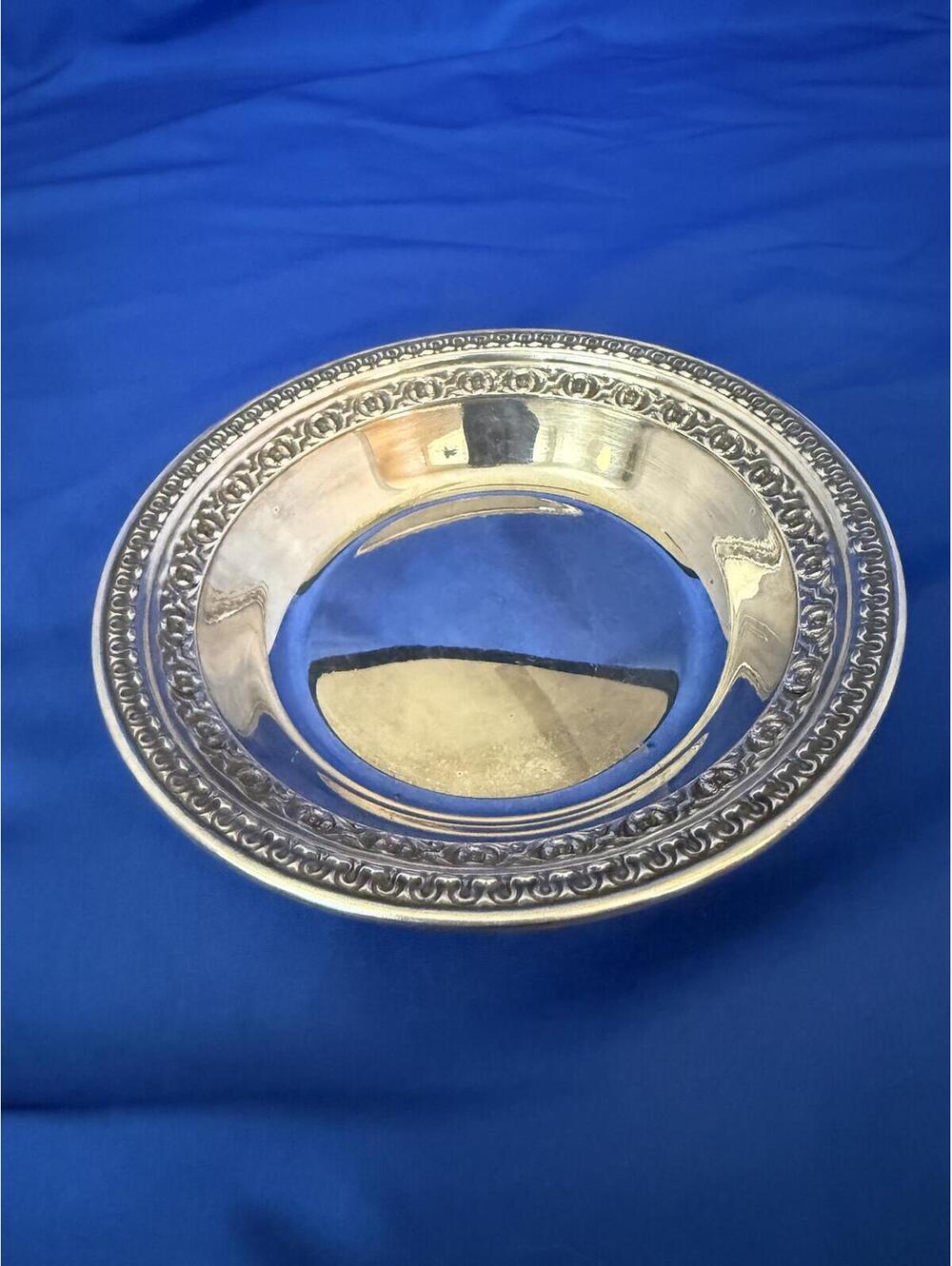 Reed & Barton MCM Silverplate #1203 Holloware Bon Bon Bowl 6" Diameter x 1" High